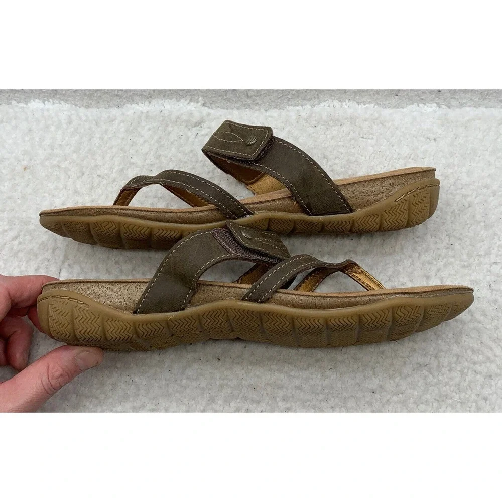 Magellan Outdoors Sandals Womens 11‎ Strappy Flip Flop Thong Tan Brown Summer